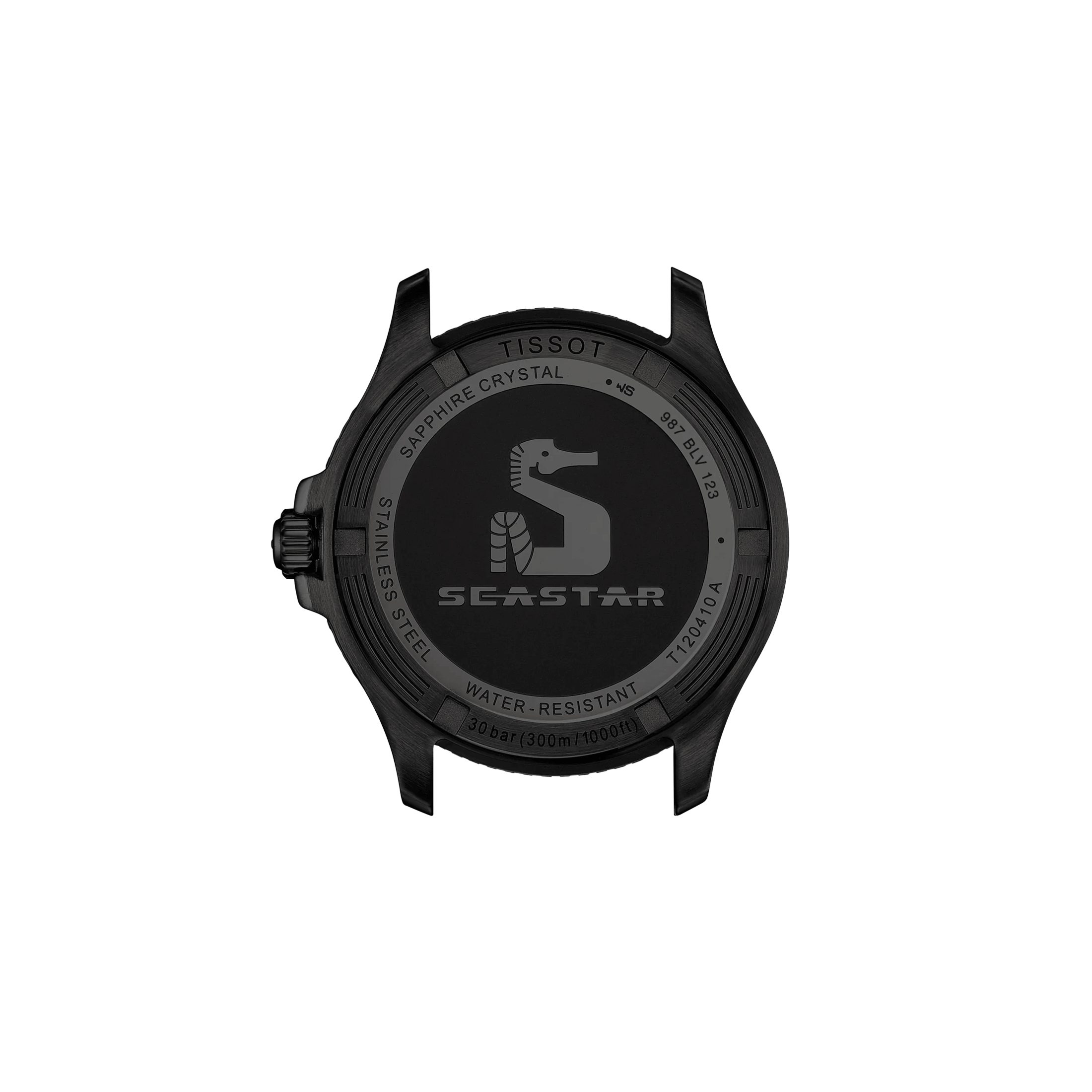 Tissot Seastar 1000 Black PVD quartz watch gradient red dial black pvd steel bracelet 40 mm T120.410.33.421.00