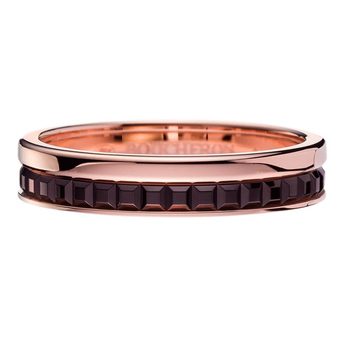 Alliance Boucheron Quatre Classique en or rose et PVD marron JAL00175