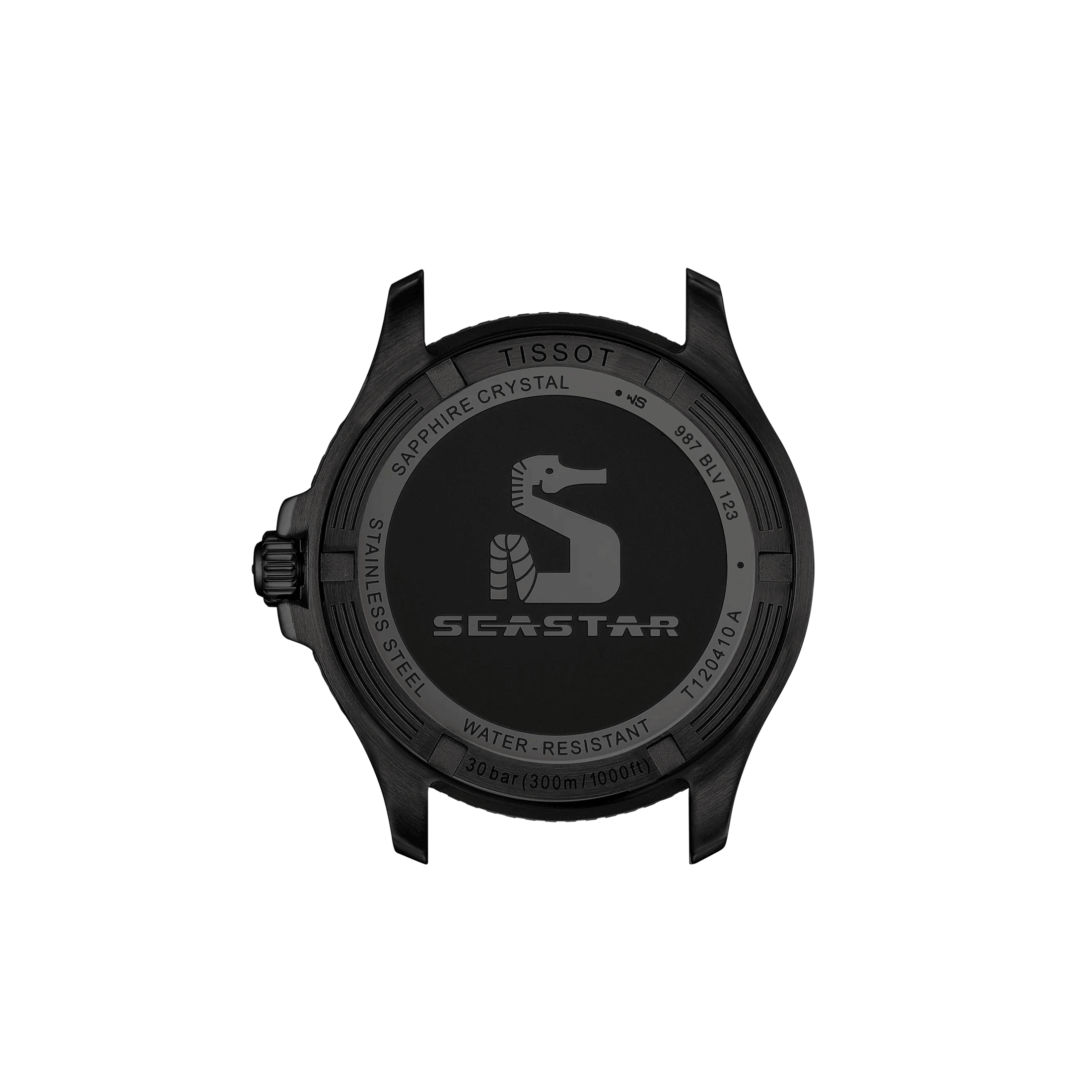 Tissot Seastar 1000 Black PVD quartz watch gradient green dial black pvd steel bracelet 40 mm T120.410.33.091.00