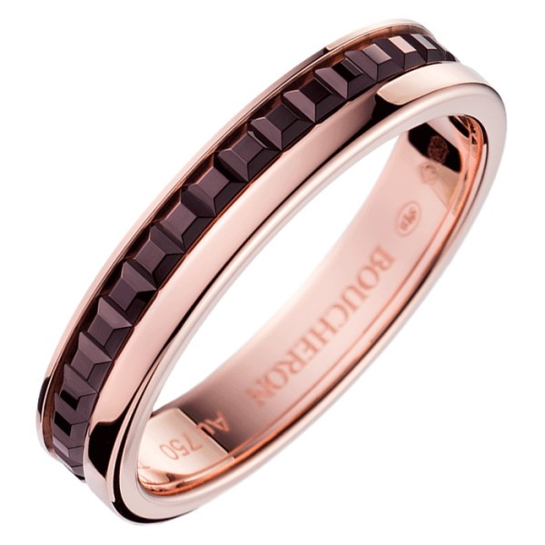 Alliance Boucheron Quatre Classique en or rose et PVD marron JAL00175