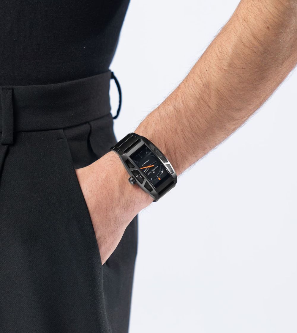 Hamilton American Classic Boulton Stranding 2 auto Limited Edition watch, black dial, titanium bracelet, 36 x 48 mm