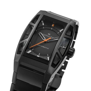 Montre Hamilton American Classic Boulton Stranding 2 auto Édition Limitée cadran noir bracelet titane 36 x 48 mm