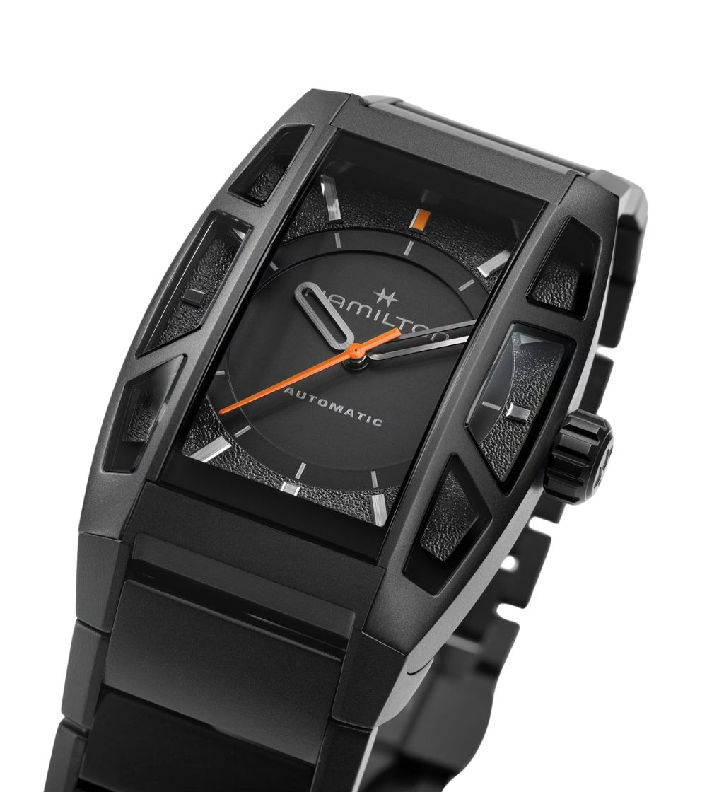 Montre Hamilton American Classic Boulton Stranding 2 auto Édition Limitée cadran noir bracelet titane 36 x 48 mm