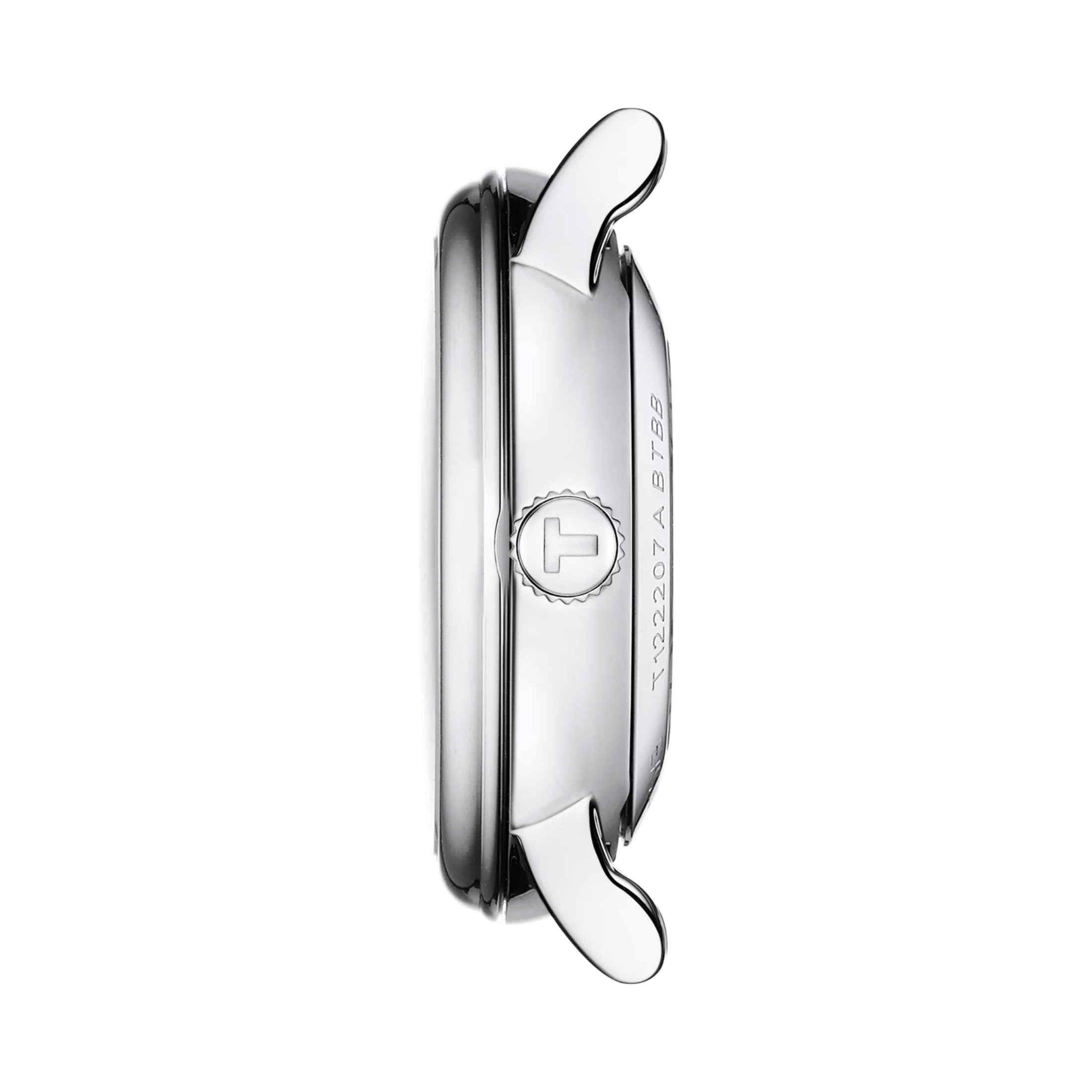 Tissot T-Classic Carson Premium Lady automatic white dial diamonds leather strap 30 mm