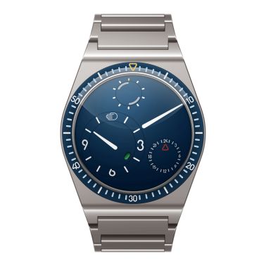 Montre Ressence Type 7 Night Blue GMT automatique bracelet titane 41 mm