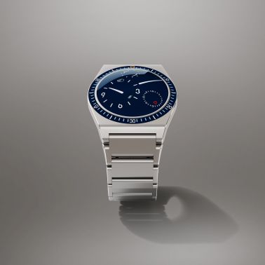 Montre Ressence Type 7 Night Blue GMT automatique bracelet titane 41 mm