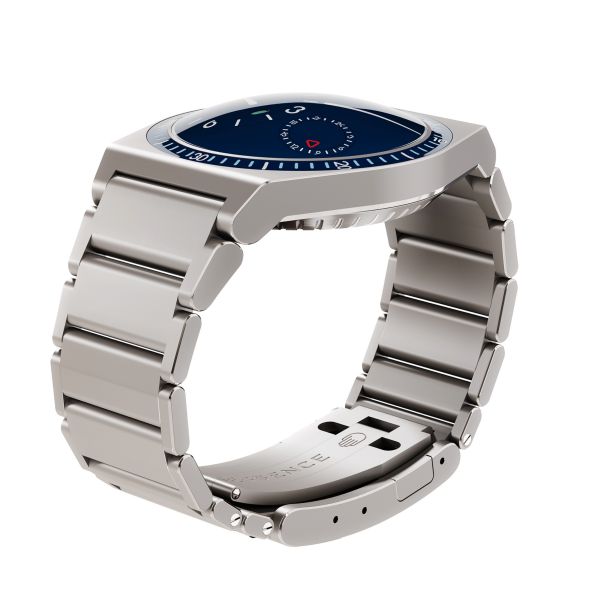 Ressence Type 7 Night Blue GMT automatic titanium bracelet 41 mm