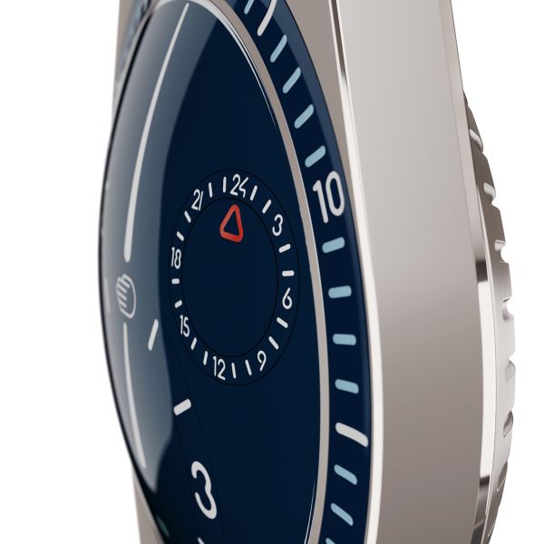 Ressence Type 7 Night Blue GMT automatic titanium bracelet 41 mm