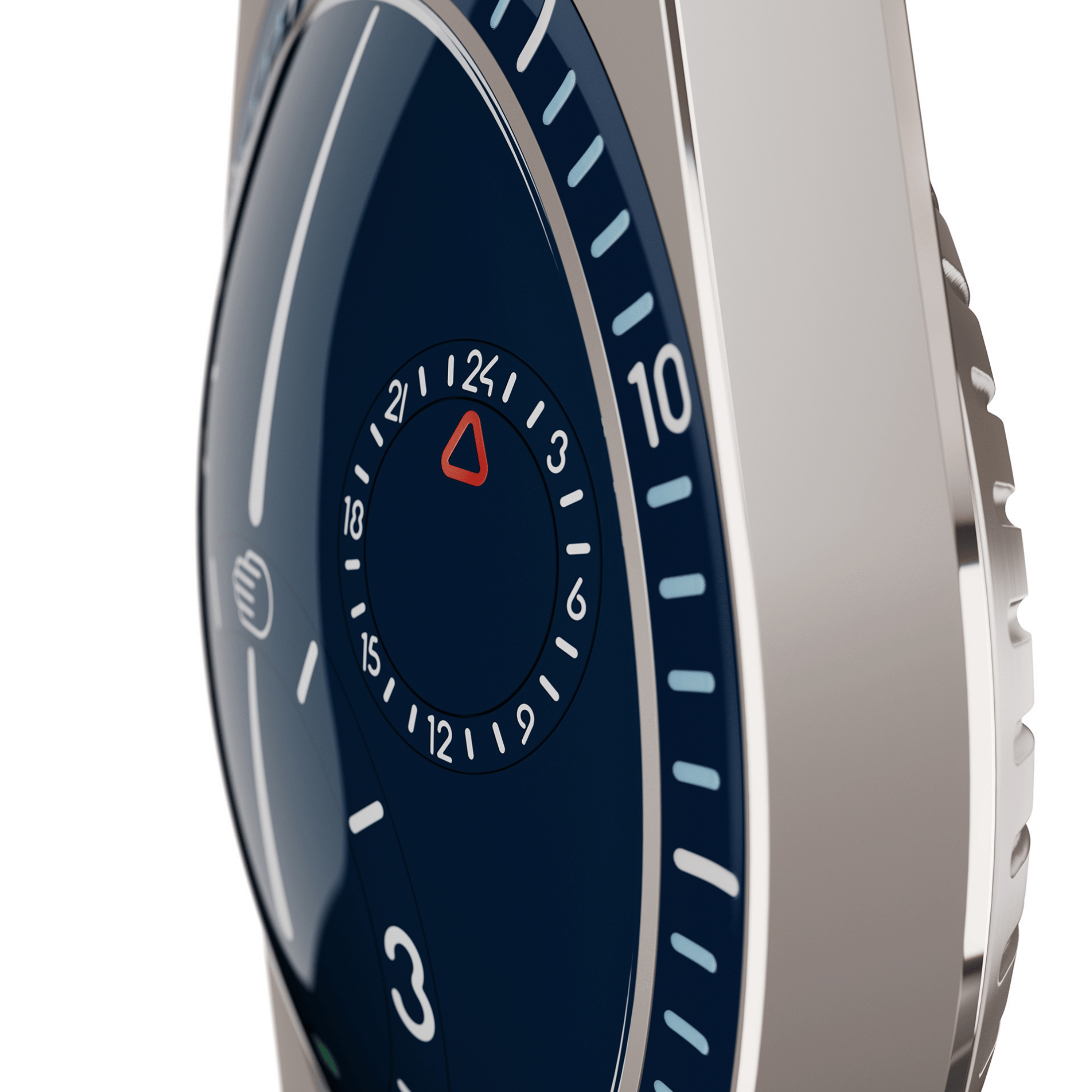 Ressence Type 7 Night Blue GMT automatic titanium bracelet 41 mm