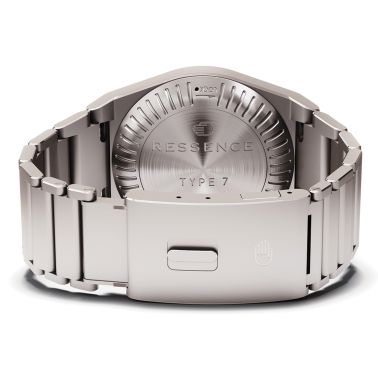 Ressence Type 7 Night Blue GMT automatic titanium bracelet 41 mm