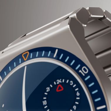 Ressence Type 7 Night Blue GMT automatic titanium bracelet 41 mm