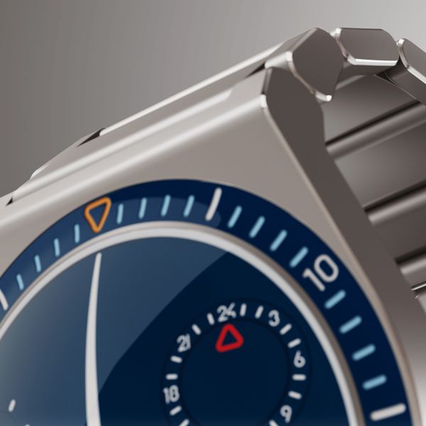 Ressence Type 7 Night Blue GMT automatic titanium bracelet 41 mm