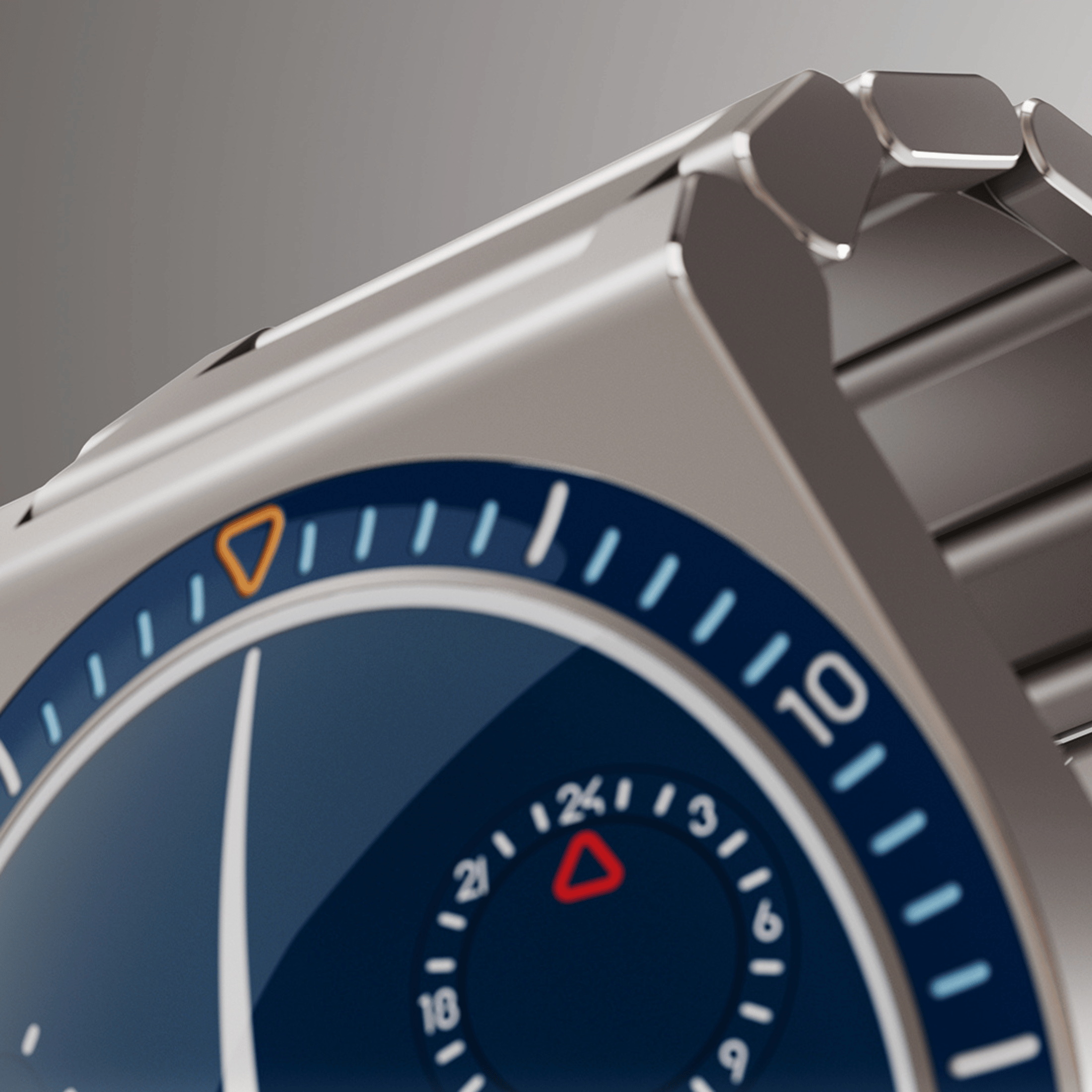 Ressence Type 7 Night Blue GMT automatic titanium bracelet 41 mm