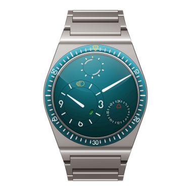 Montre Ressence Type 7 XV Aquamarine GMT automatique bracelet titane 41 mm