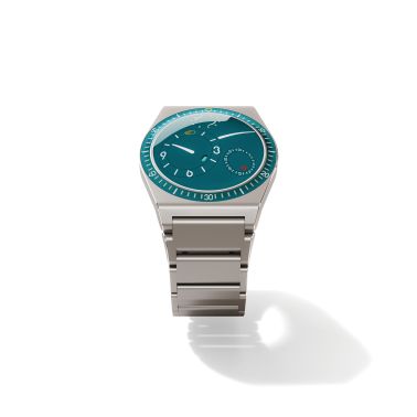 Montre Ressence Type 7 XV Aquamarine GMT automatique bracelet titane 41 mm