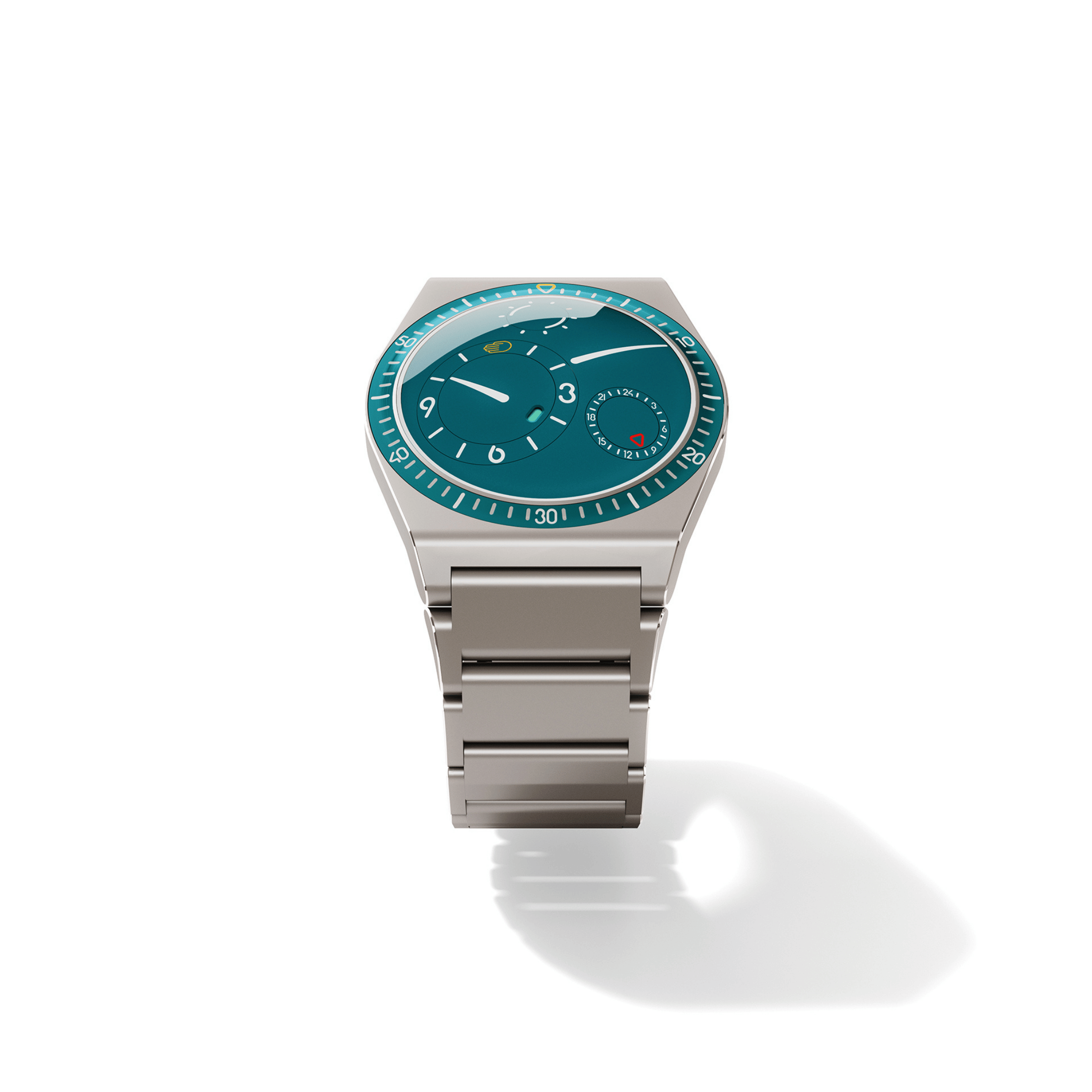 Ressence Type 7 XV Aquamarine GMT automatic titanium bracelet 41 mm