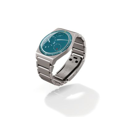 Ressence Type 7 XV Aquamarine GMT automatic titanium bracelet 41 mm
