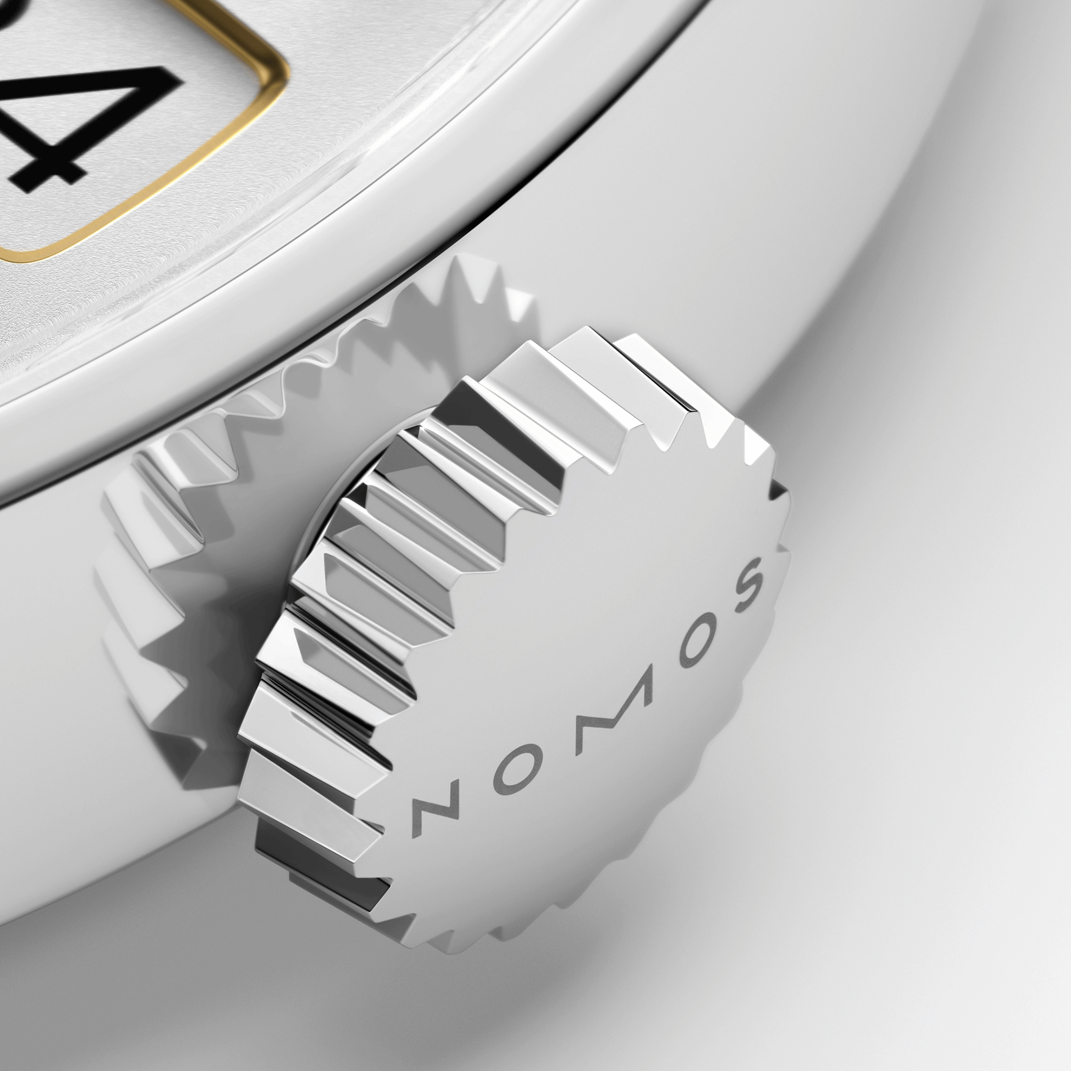 Montre NOMOS Minimatik 39 Date automatique cadran blanc argenté automatique bracelet cuir 39 mm