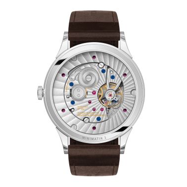 Montre NOMOS Minimatik 39 Date Gold automatique cadran blanc argenté automatique bracelet cuir 39 mm