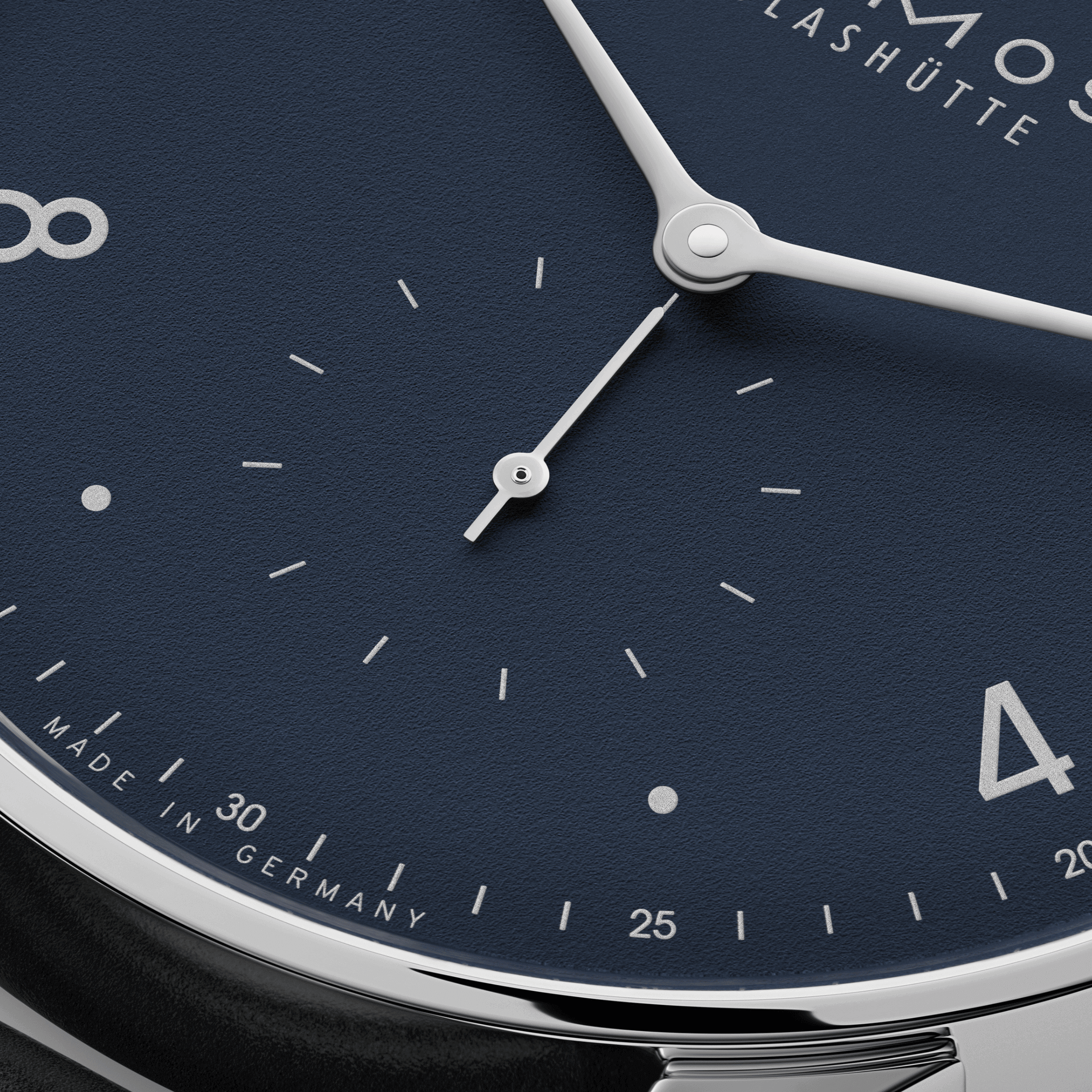 NOMOS Minimatik 39 Date Blue automatic blue dial leather strap 39mm