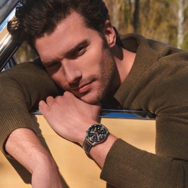 Longines Spirit Flyback Titanium automatic watch anthracite dial NATO strap 42 mm