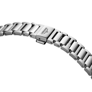 Longines Conquest Chronograph 2023 automatic watch silver dial steel bracelet 42 mm