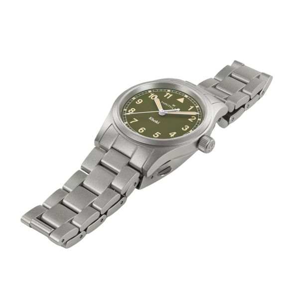 Hamilton Khaki Field watch, quartz, khaki dial, 38 mm steel bracelet