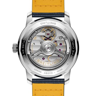 Montre Breitling Top Time B31 automatique cadran bleu bracelet cuir 38 mm