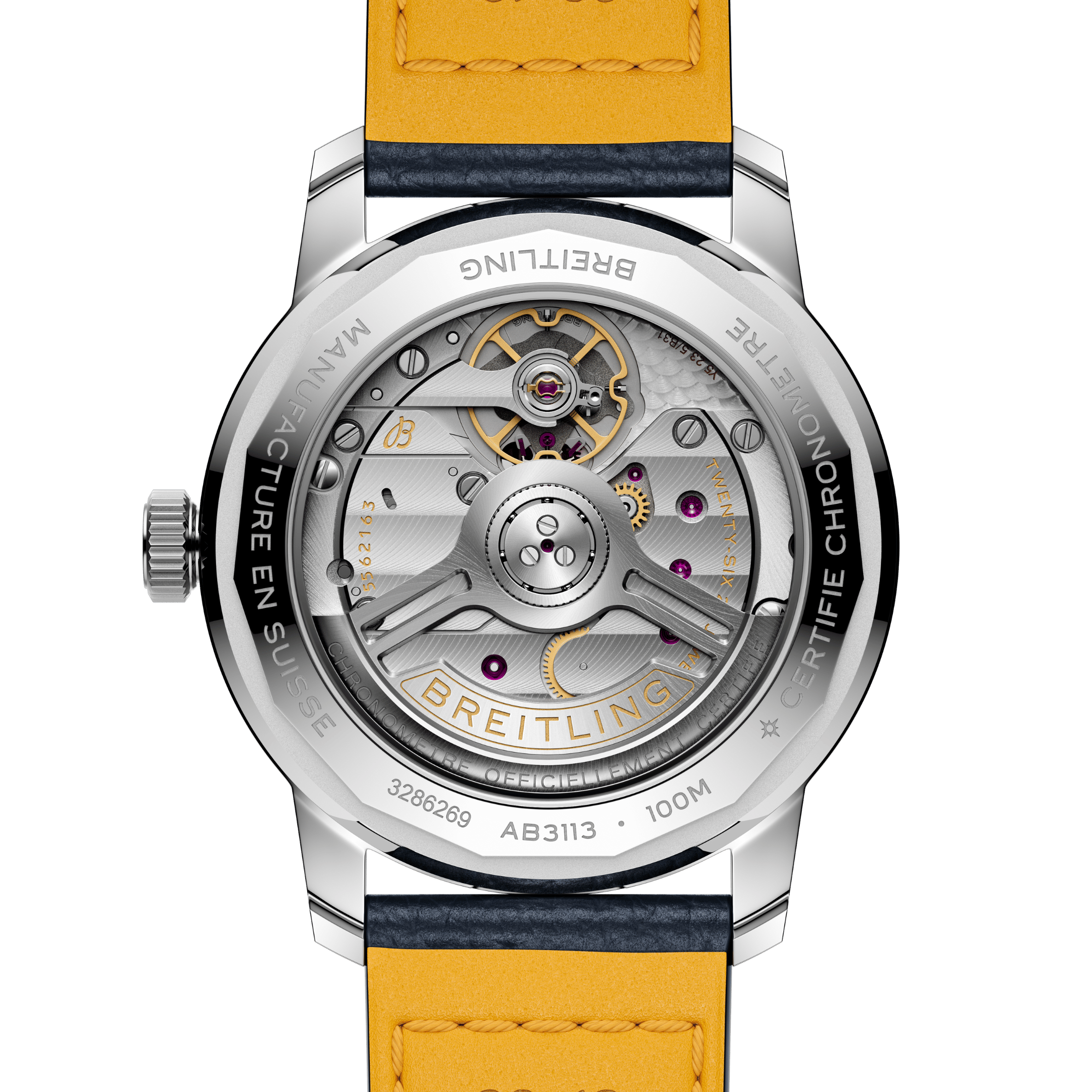 Breitling Top Time B31 automatic blue dial leather strap 38 mm