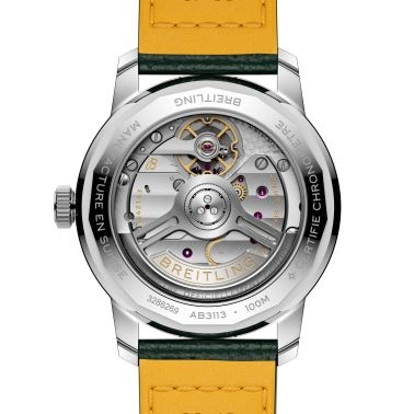 Montre Breitling Top Time B31 automatique cadran vert bracelet cuir 38 mm