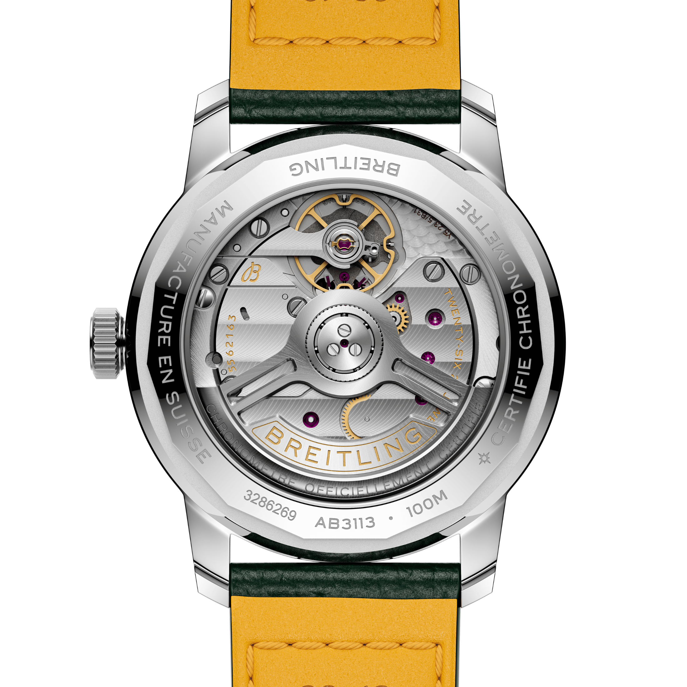 Breitling Top Time B31 automatic green dial leather strap 38 mm