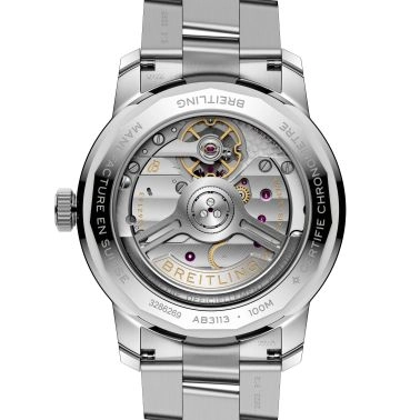 Montre Breitling Top Time B31 automatique cadran blanc bracelet acier 38 mm