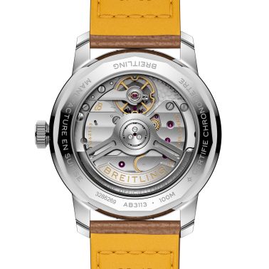 Montre Breitling Top Time B31 automatique cadran blanc bracelet cuir 38 mm