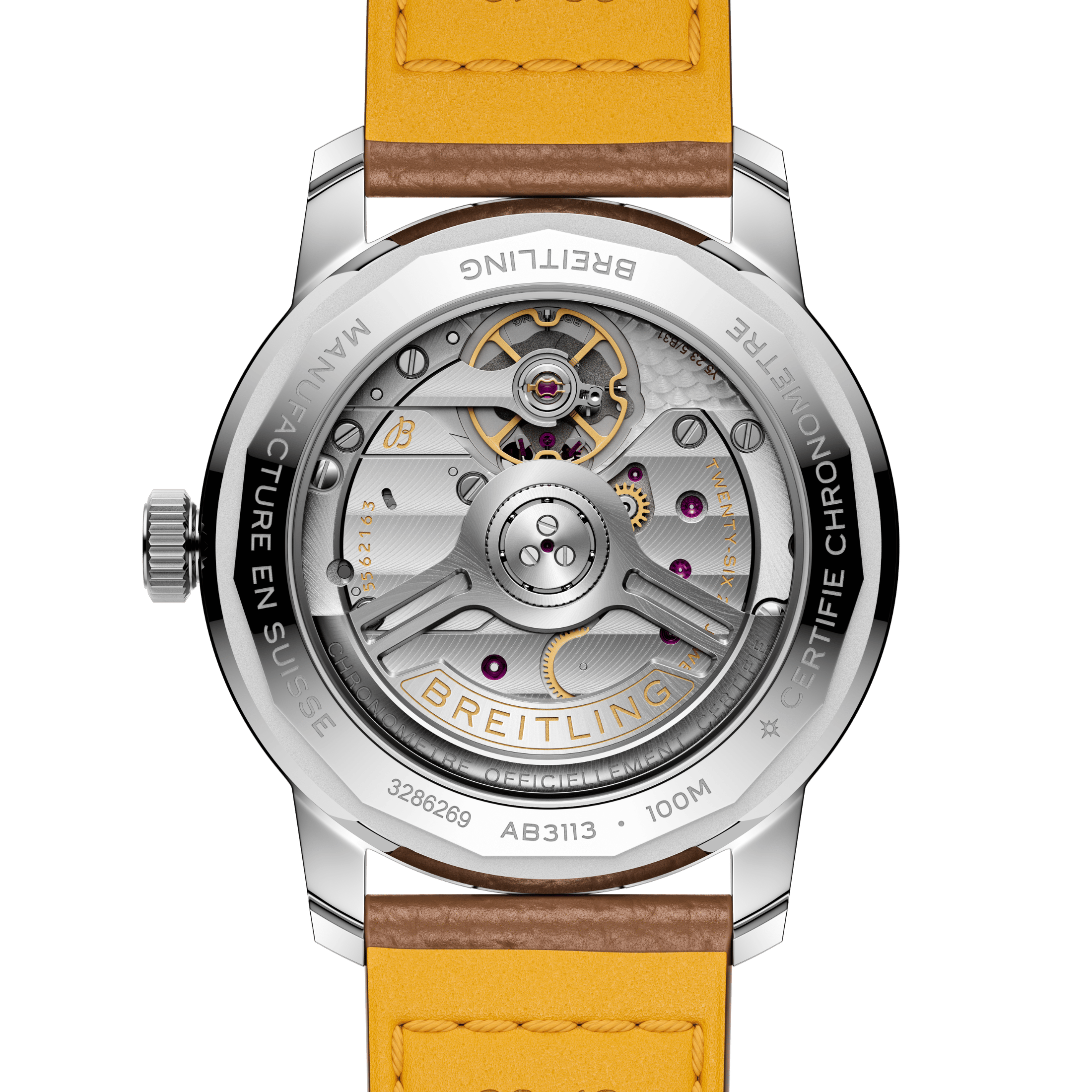 Breitling Top Time B31 automatic white dial leather strap 38 mm