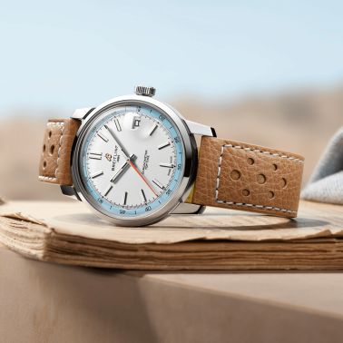 Breitling Top Time B31 automatic white dial leather strap 38 mm