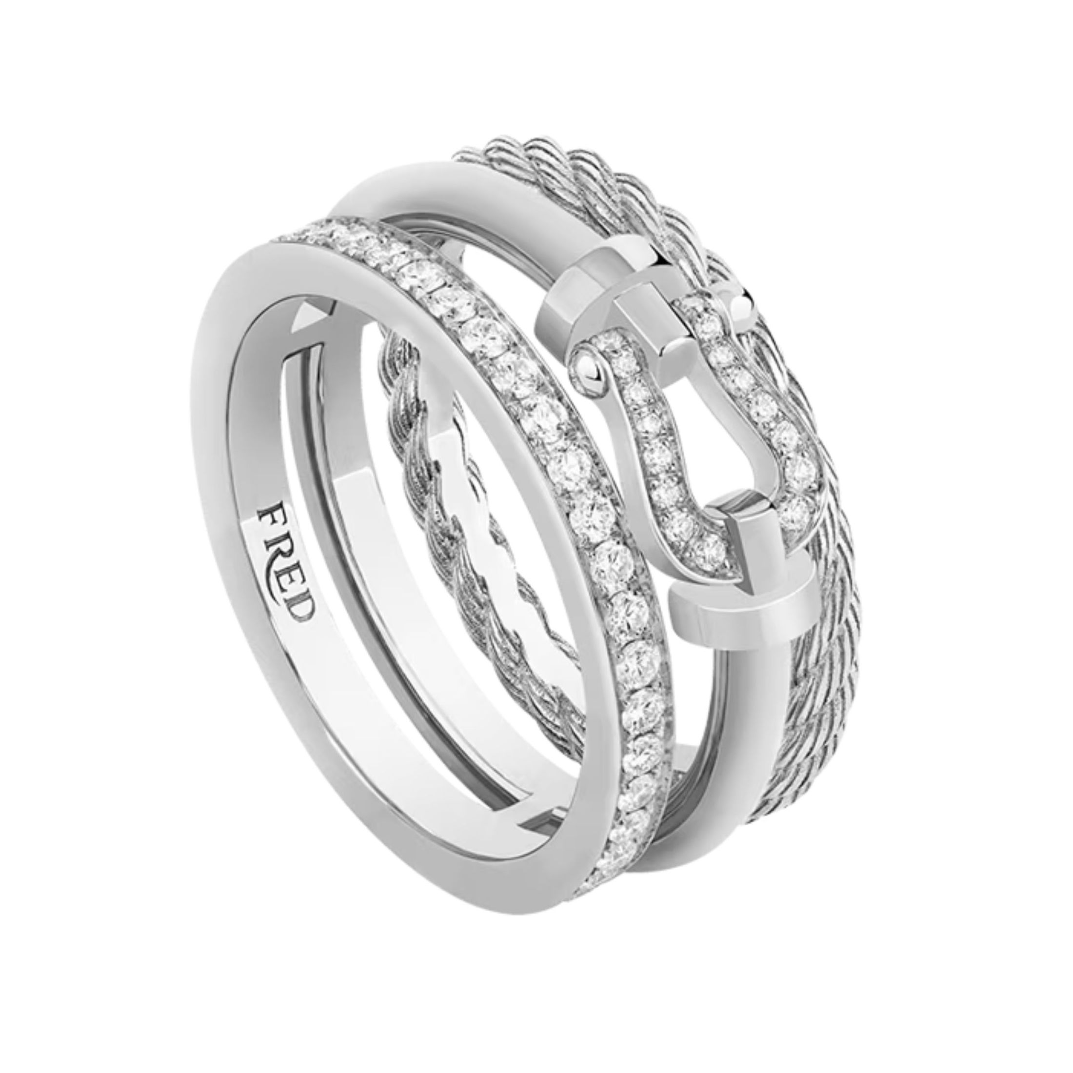 FRED Force 10 Rise ring in white gold and diamonds – Lepage