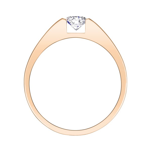 Lepage Audacieuse engagement ring in rose gold and diamond