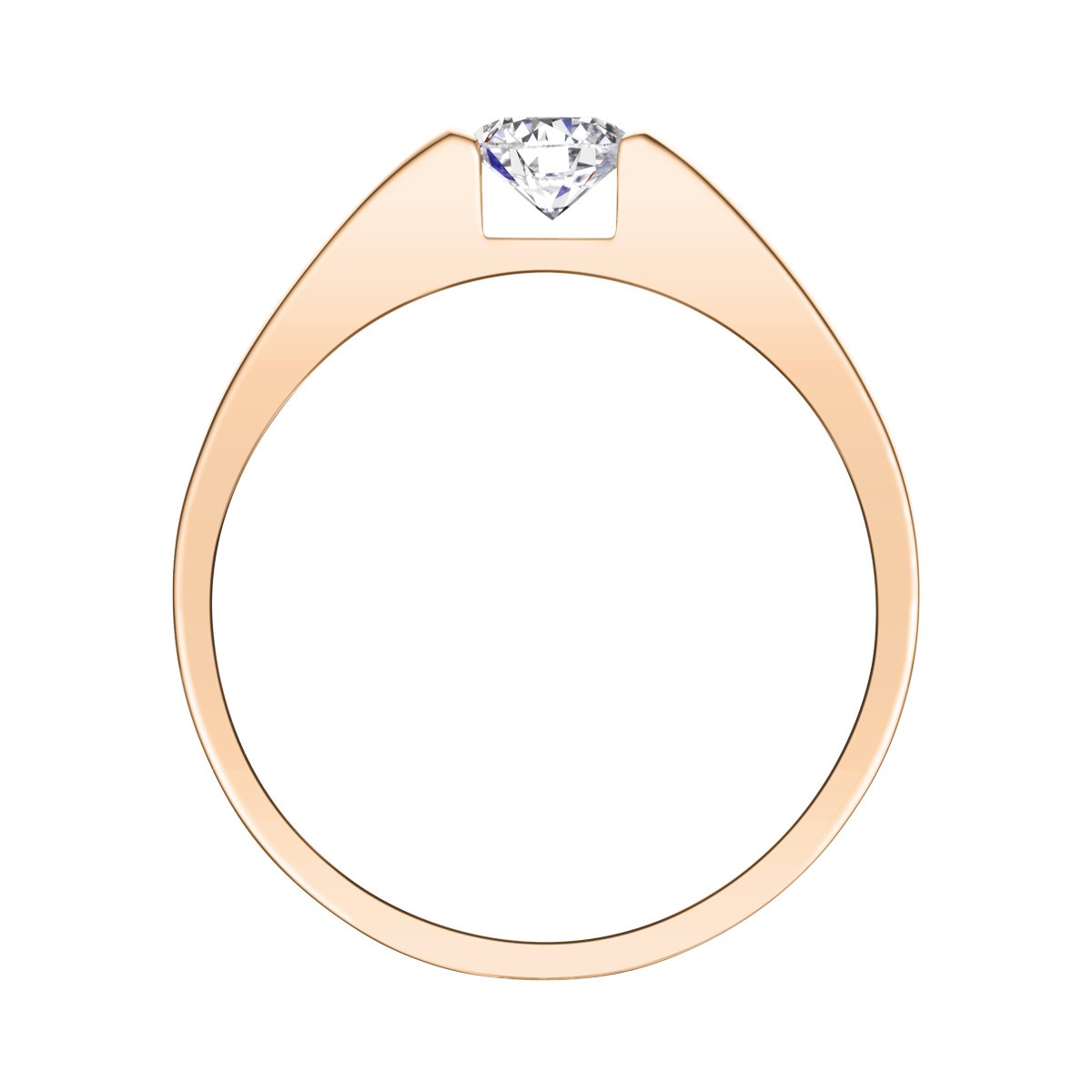 Lepage Audacieuse engagement ring in rose gold and diamond