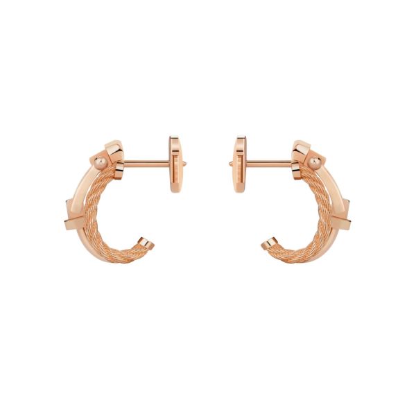 FRED Force 10 Rise Small Model Earrings in rose gold and diamonds