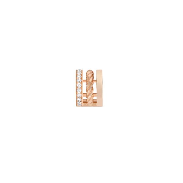 FRED Force 10 Rise Ear Cuff in Rose Gold and Diamonds
