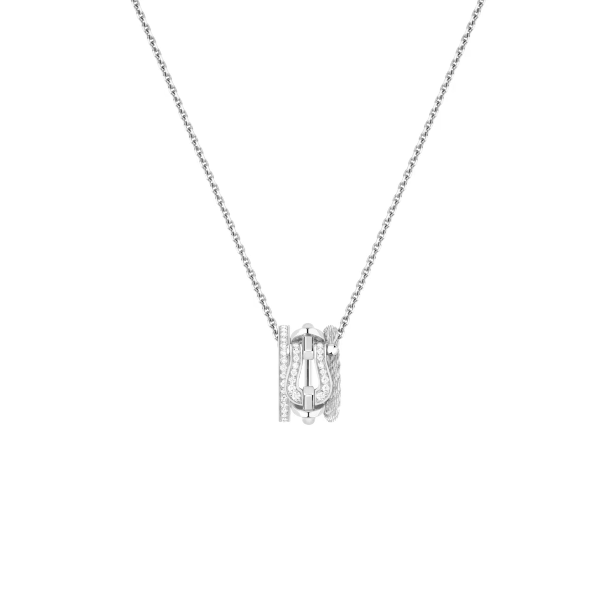 FRED Force 10 Rise necklace in 18k rose gold and diamonds