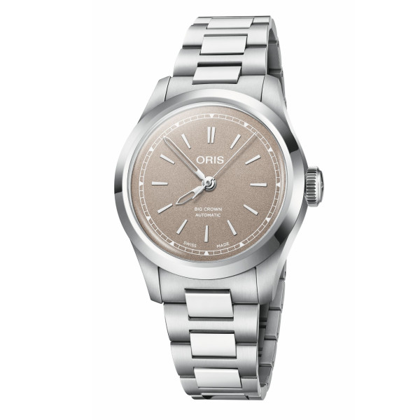 Oris Big Crown automatic beige dial steel bracelet 34 mm