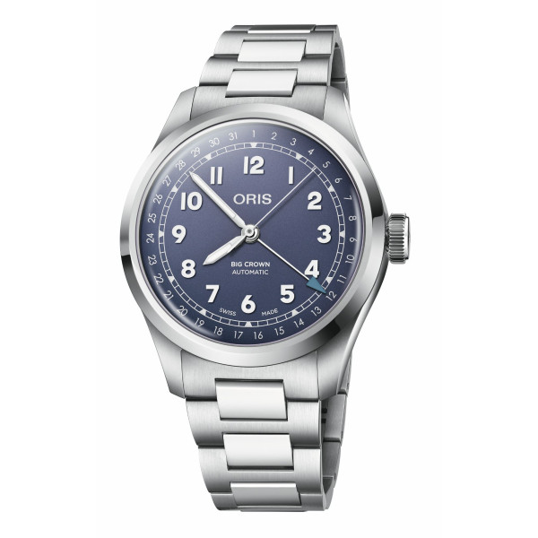Oris Big Crown Pointer Date automatic indigo dial steel bracelet 40 mm