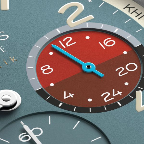 Montre Nomos Club Sport Neomatik Worldtimer Glacier fond saphir - Ed. Limitée bracelet acier 40 mm