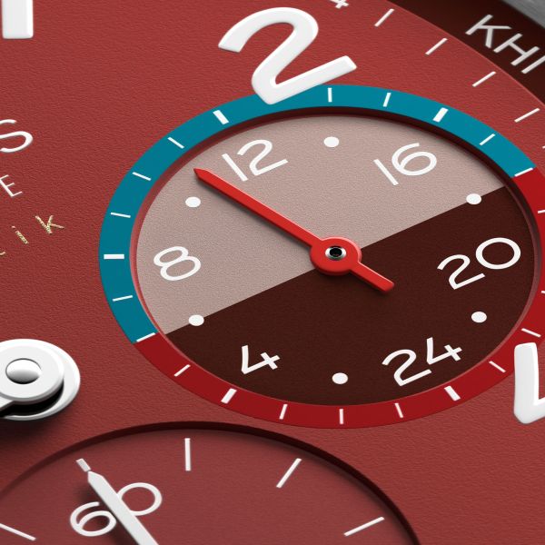 Montre Nomos Club Sport Neomatik Worldtimer Magma fond saphir - Ed. Limitée bracelet acier 40 mm