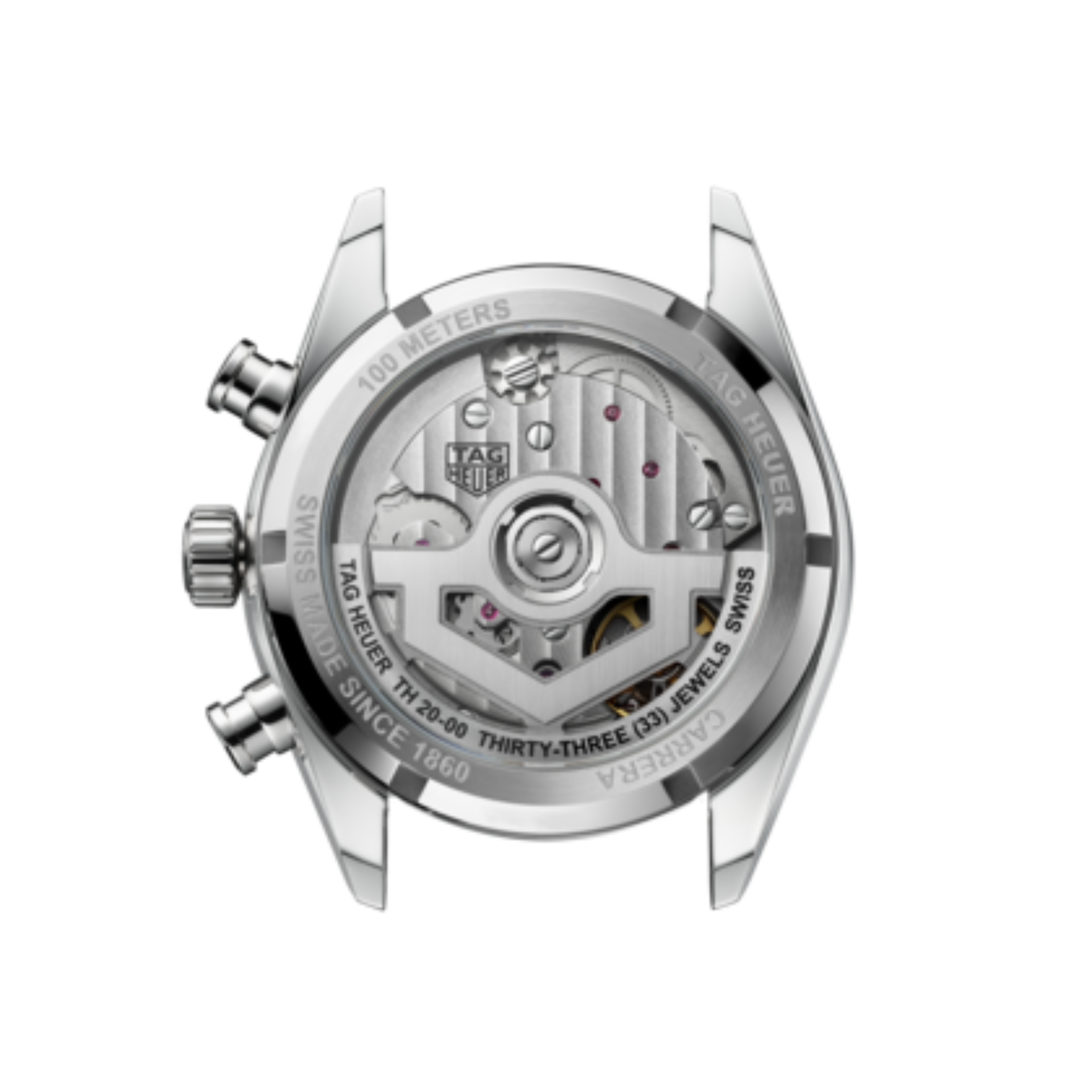 TAG Heuer Carrera Chronograph "Glassbox" automatic black dial "beads-of-rice" steel bracelet 39 mm