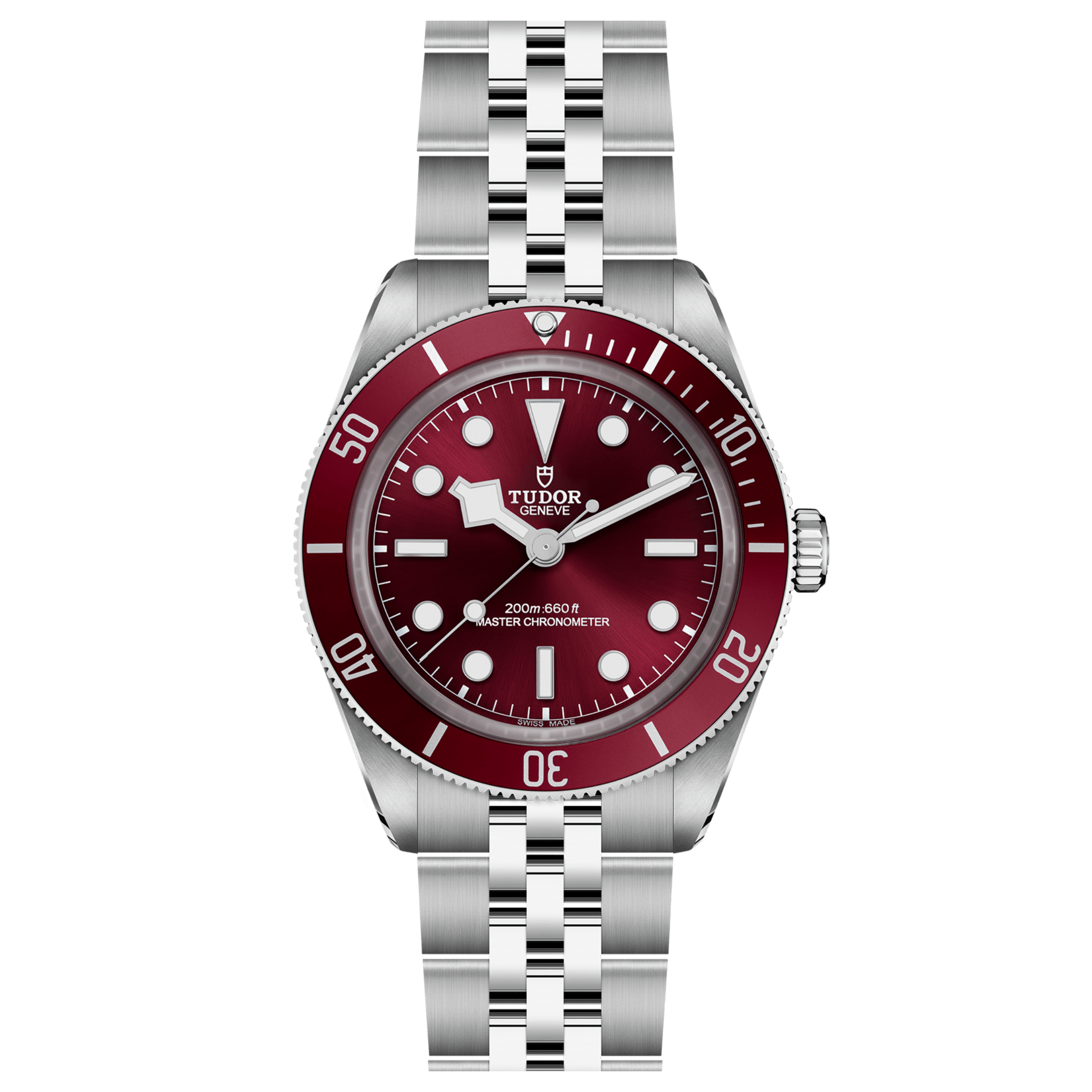 Tudor Black Bay 58 automatic burgundy dial five-link steel bracelet 39 mm