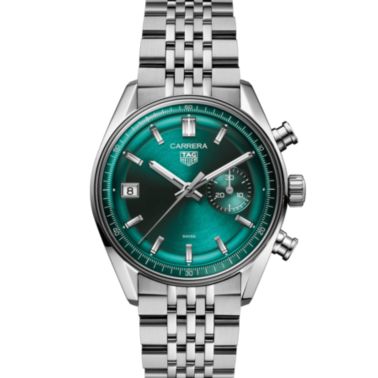 TAG Heuer Carrera Chronograph DATO automatic "beads-of-rice" steel bracelet 39 mm