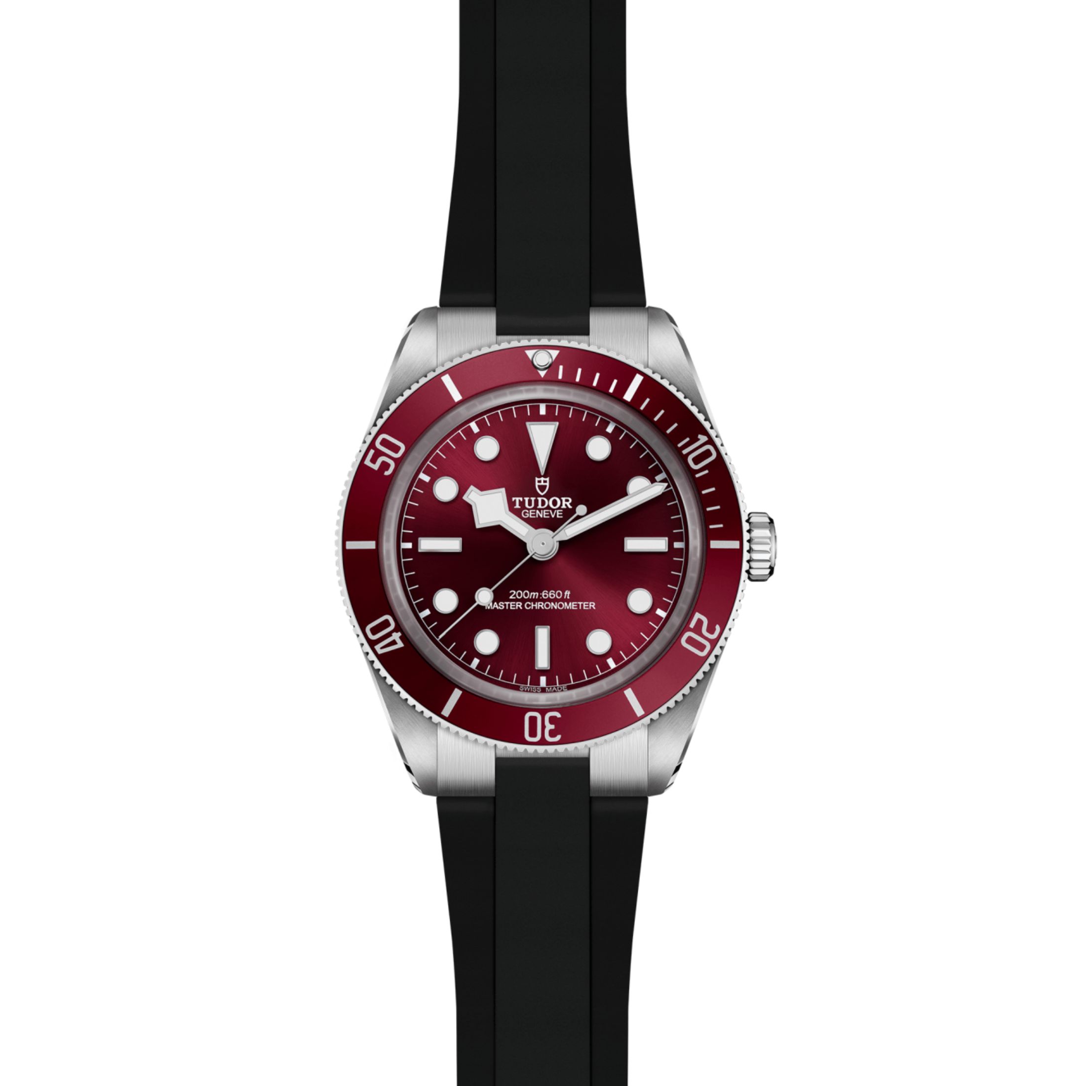 Tudor Black Bay 58 automatic burgundy rubber bracelet 39 mm
