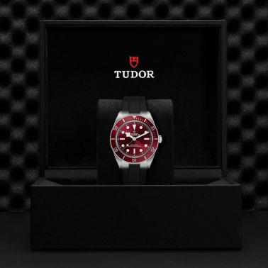 Montre Tudor Black Bay 58 automatique cadran bordeaux bracelet caoutchouc 39 mm